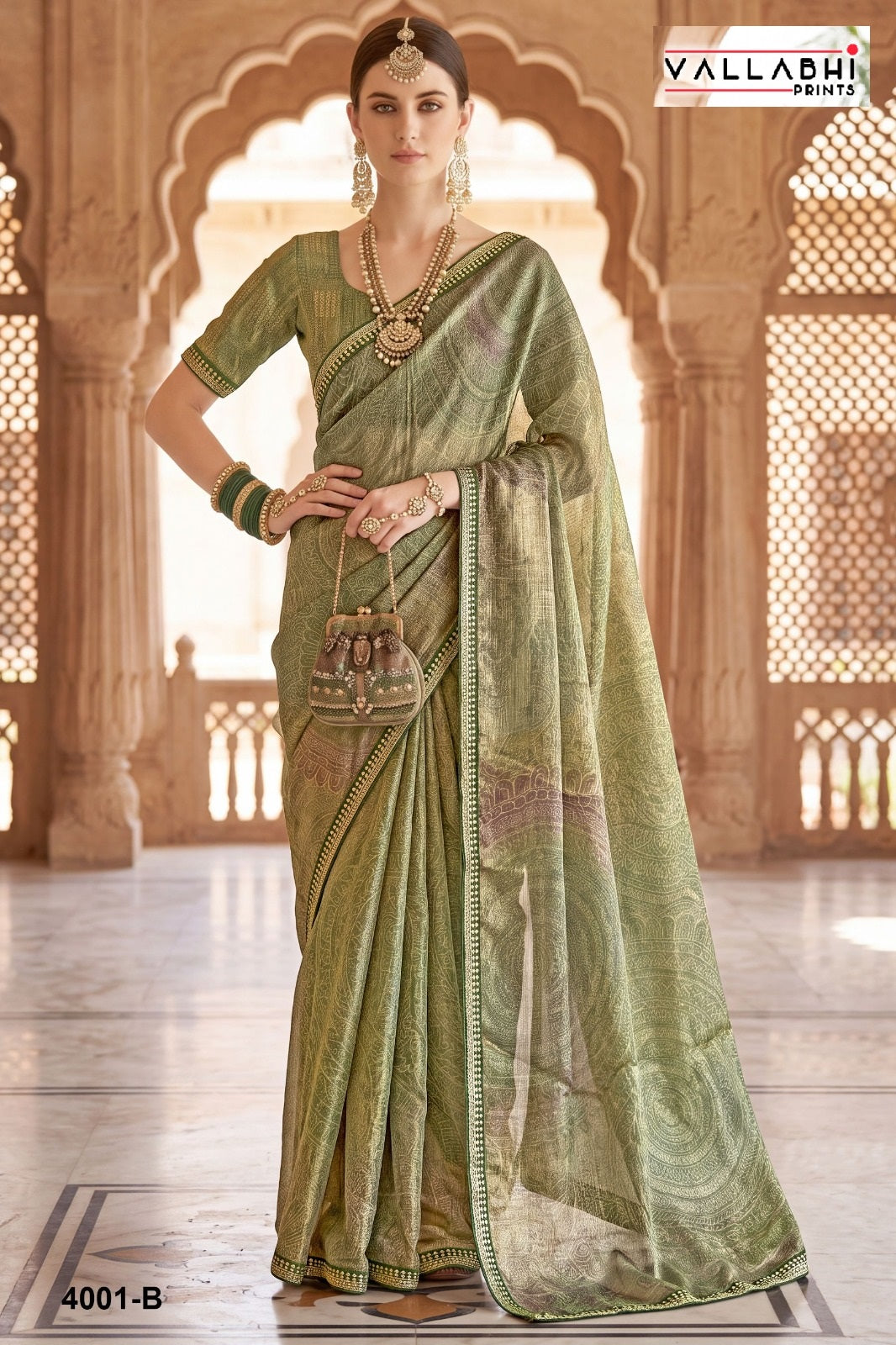Rama Vol 4 Vallabhi Prints Brasso Sarees Manufacturer Ahmedabad