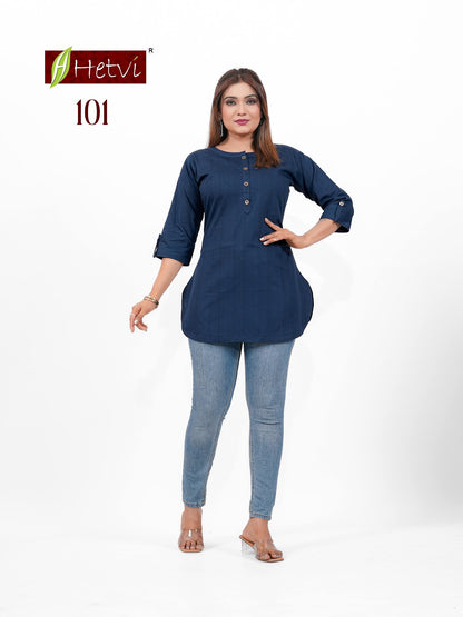 Rambha Hetvi Cotton Short Kurtis Wholesaler Gujarat