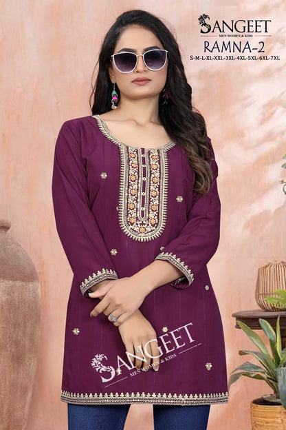 Ramna 2 Sangeet Heavy Rayon Short Kurtis Wholesale Price