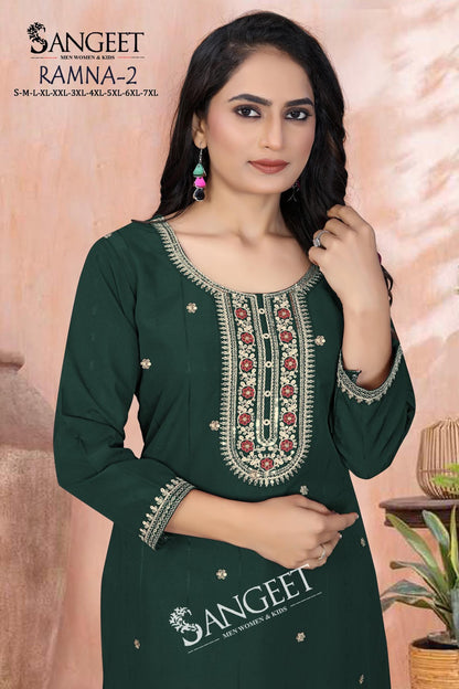 Ramna 2 Sangeet Heavy Rayon Short Kurtis Wholesale Price
