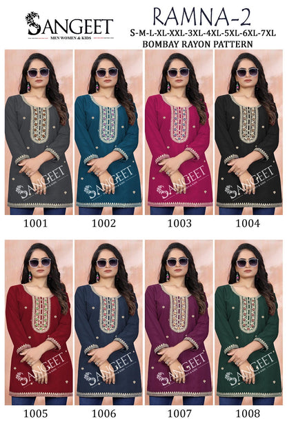 Ramna 2 Sangeet Heavy Rayon Short Kurtis Wholesale Price