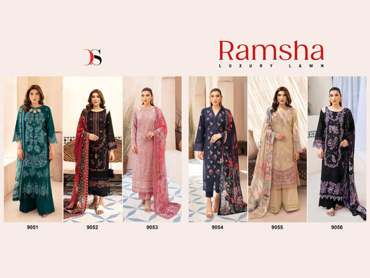 Ramsha Luxury Lawn Deepsy Cotton Pakistani Salwar Suits Wholesaler India