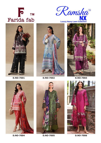 Ramsha Nx Farida Fab Lawn Karachi Salwar Suits Wholesale Price