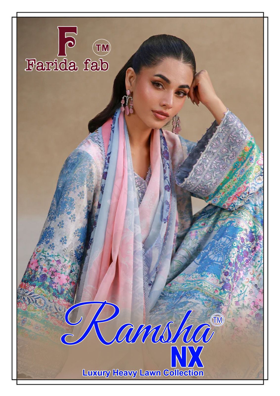 Ramsha Nx Farida Fab Lawn Karachi Salwar Suits Wholesale Price