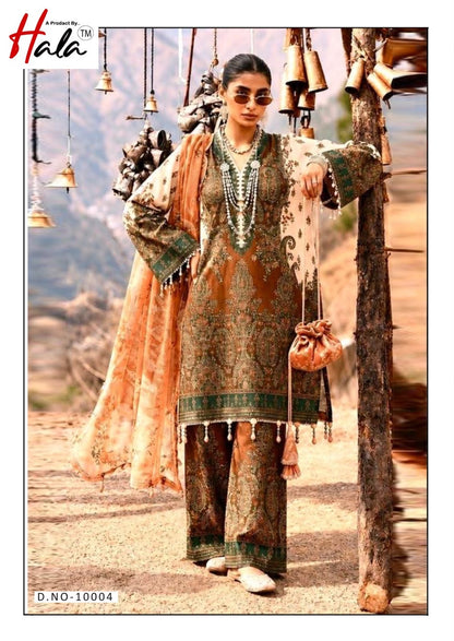 Ramsha Vol 10 Hala Cotton Karachi Salwar Suits Exporter Gujarat