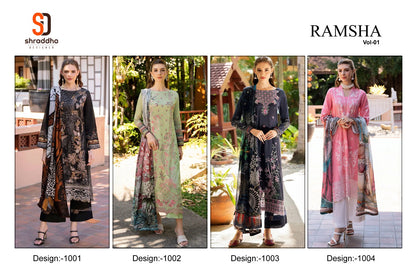 Ramsha Vol 1 Shraddha Designer Pure Cotton Pakistani Salwar Suits Exporter