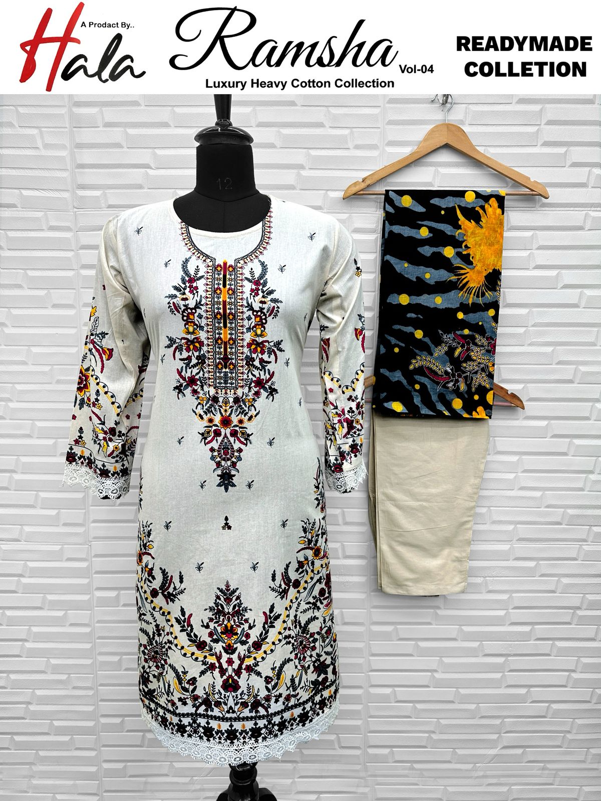 Ramsha Vol 4 Hala Pure Lawn Karachi Salwar Suits Wholesale Rate