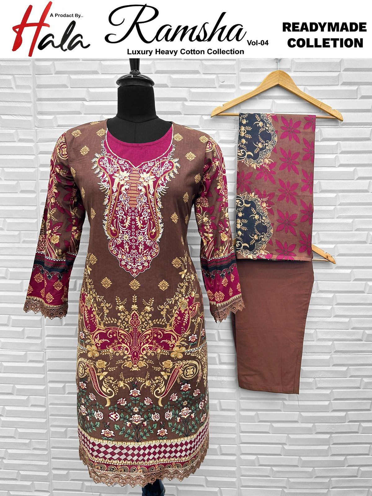 Ramsha Vol 4 Hala Pure Lawn Karachi Salwar Suits Wholesale Rate