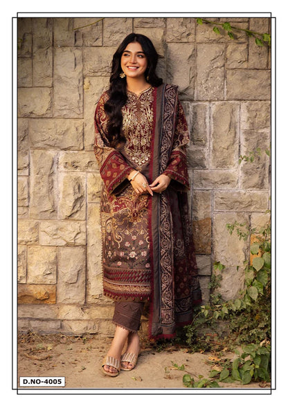 Ramsha Vol 4 Luxury Heavy Cotton Collection Hala Karachi Salwar Suits Manufacturer