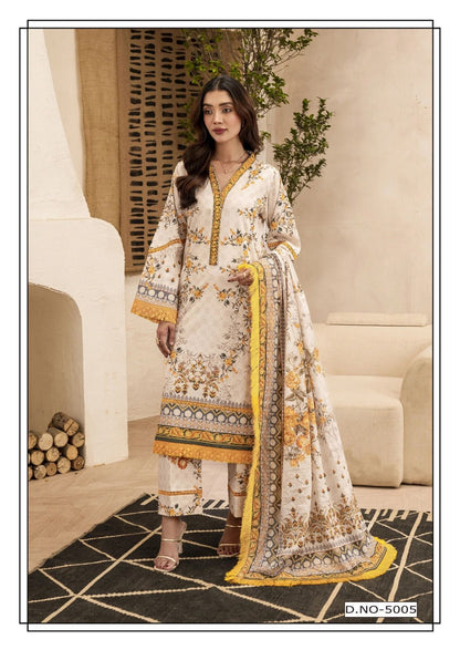 Ramsha Vol 5 Luxury Cotton Collection Hala Karachi Salwar Suits Supplier