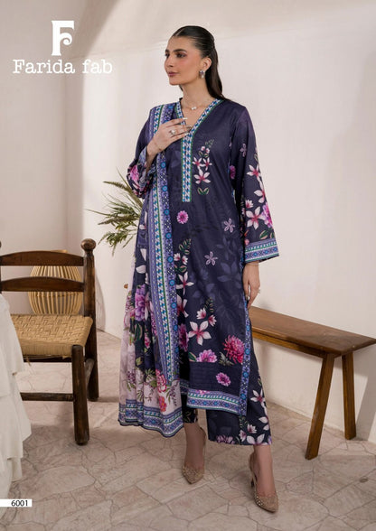 Ramsha Vol 6 Farida Fab Mix Cotton Karachi Salwar Suits Wholesaler