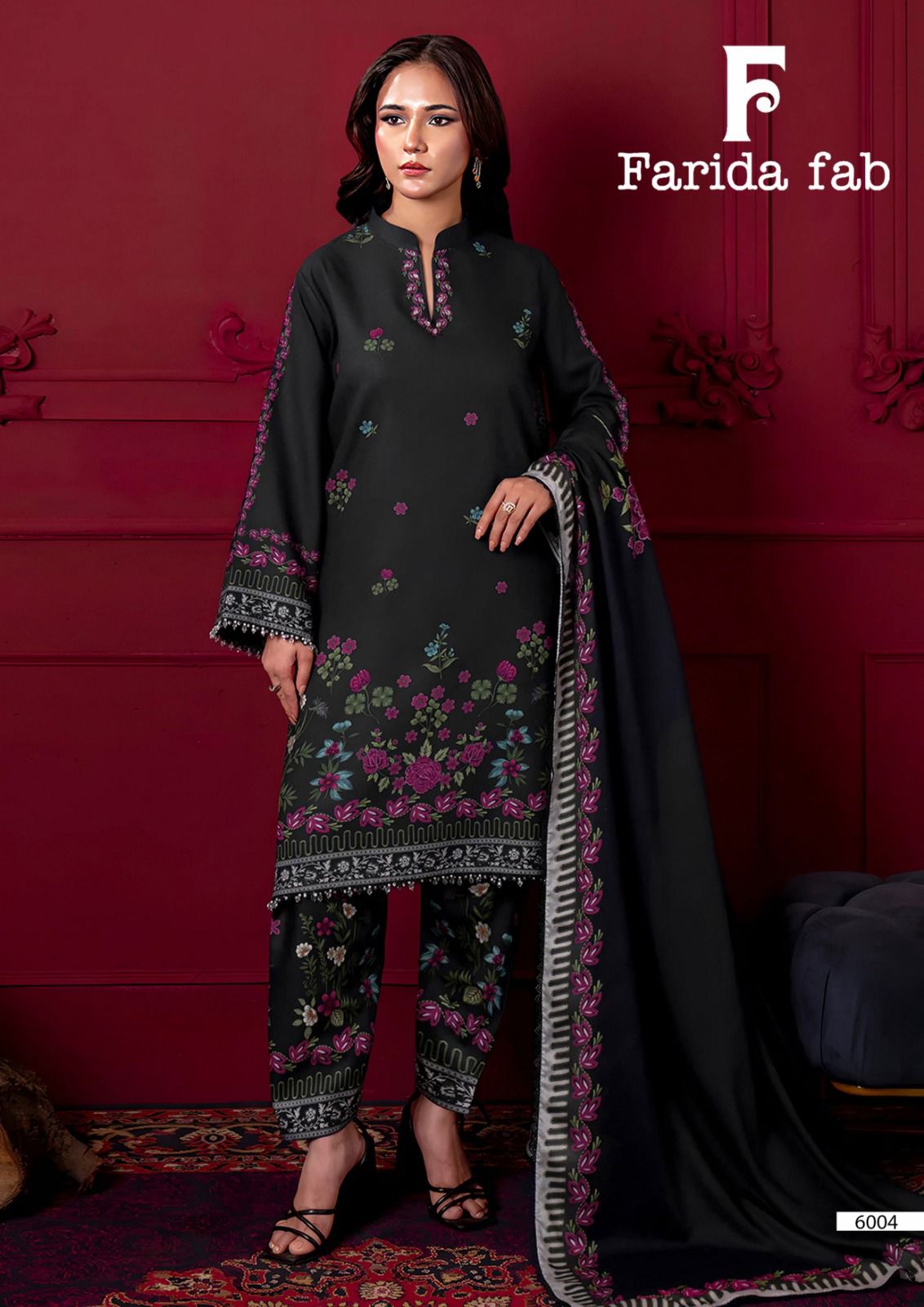 Ramsha Vol 6 Farida Fab Mix Cotton Karachi Salwar Suits Wholesaler