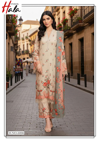 Ramsha Vol 6 Luxury Cotton Collection Hala Karachi Salwar Suits Supplier India