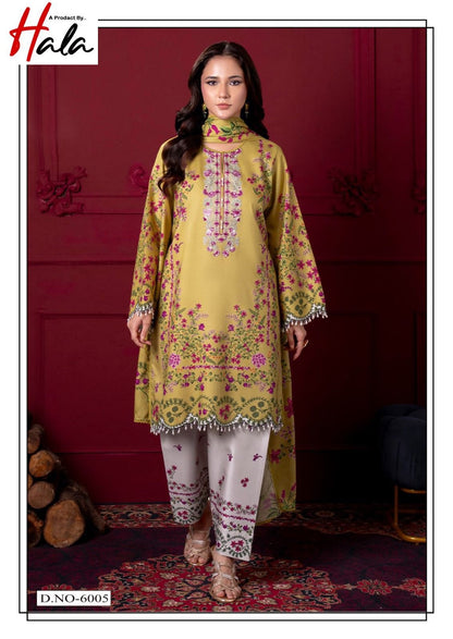 Ramsha Vol 6 Luxury Cotton Collection Hala Karachi Salwar Suits Supplier India