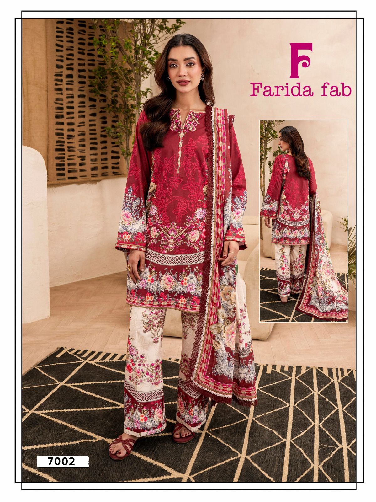 Ramsha Vol 7 Farida Fab Lawn Cotton Karachi Salwar Suits Wholesaler