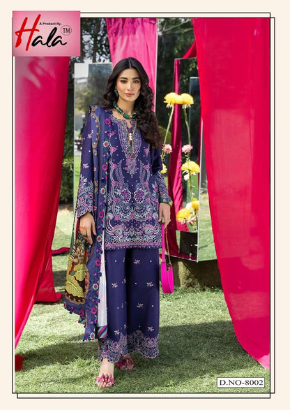 Ramsha Vol 8 Hala Cotton Karachi Salwar Suits Manufacturer India