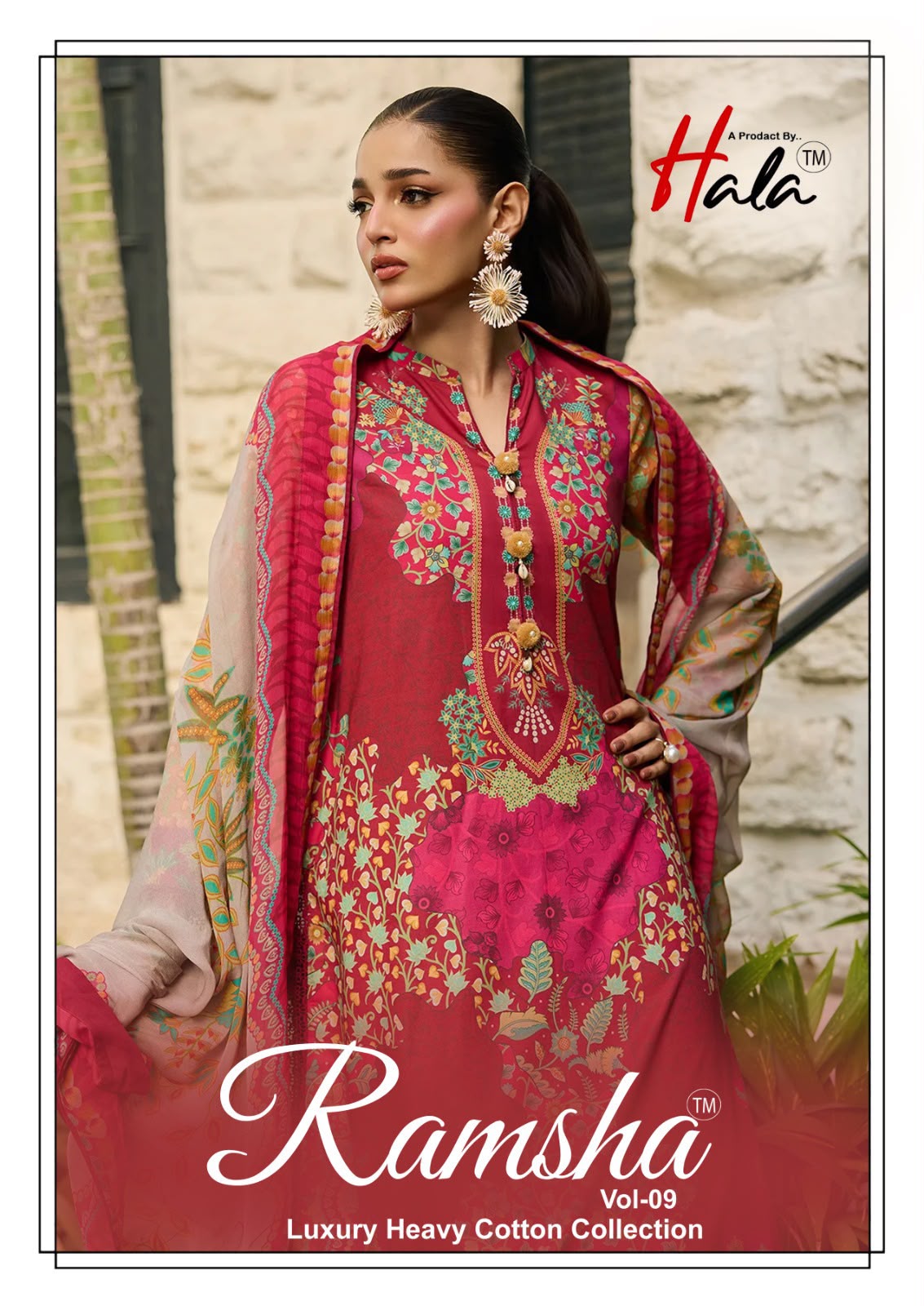 Ramsha Vol 9 Hala Cotton Karachi Salwar Suits Wholesale Price