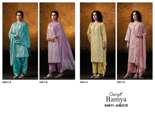Ramya 4811 Ganga Cotton Plazzo Style Suits Wholesale