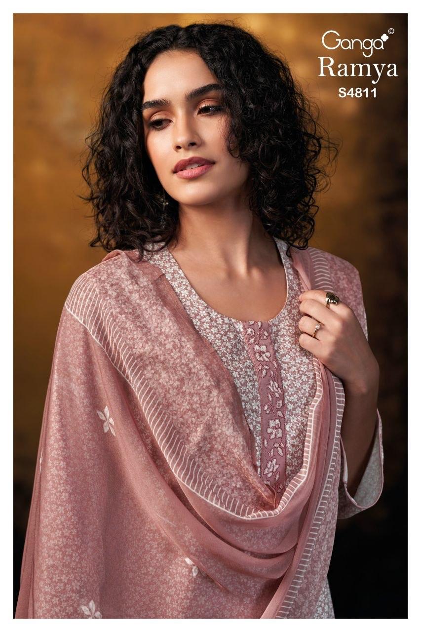 Ramya 4811 Ganga Cotton Plazzo Style Suits Wholesale