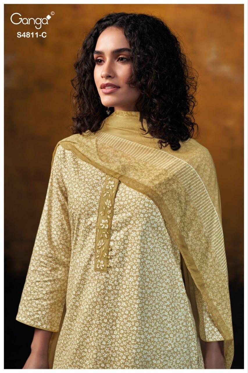 Ramya 4811 Ganga Cotton Plazzo Style Suits Wholesale