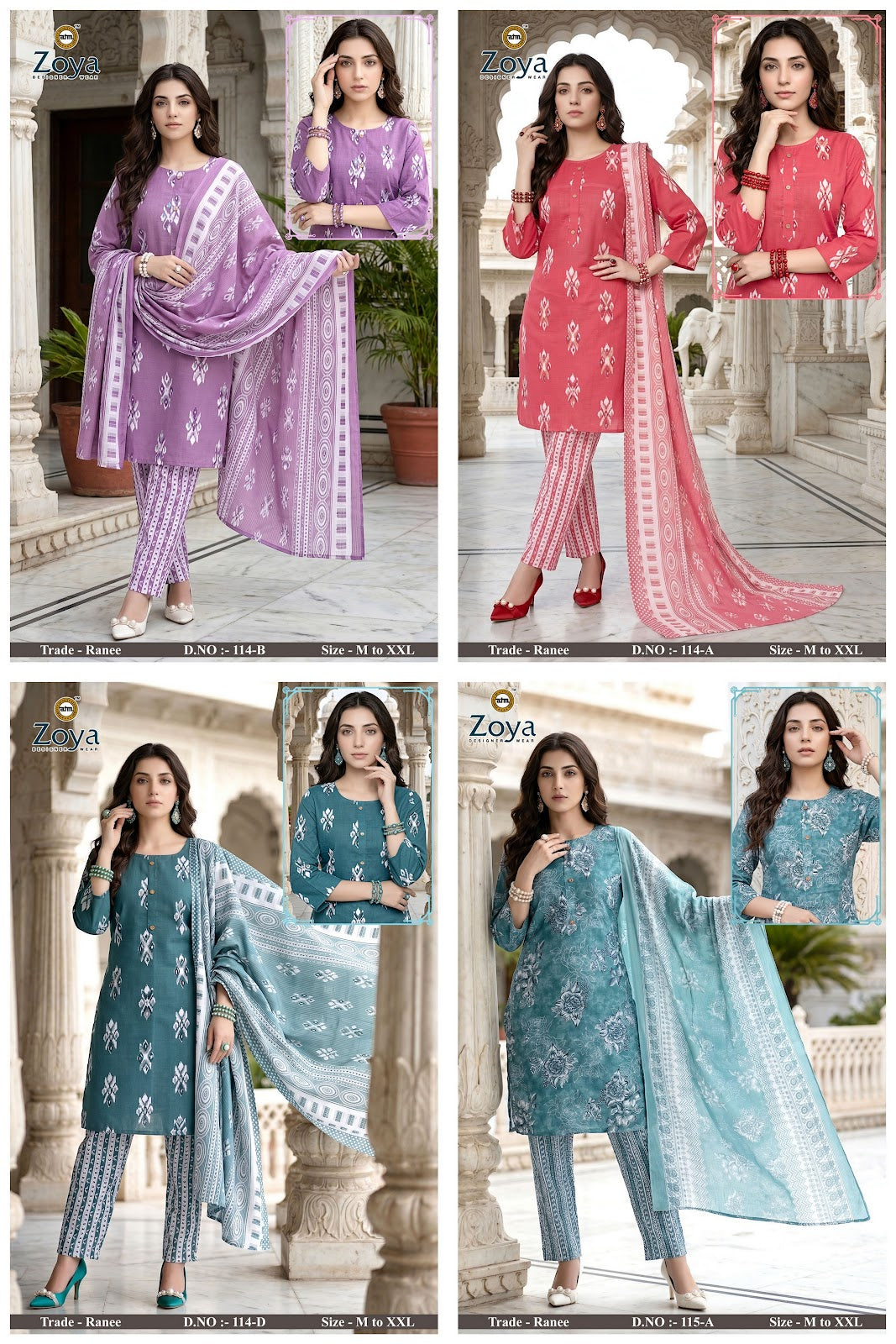 Ranee Zoya Rayon Readymade Pant Style Suits Wholesale Price