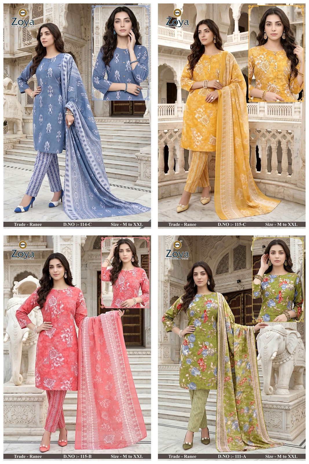 Ranee Zoya Rayon Readymade Pant Style Suits Wholesale Price