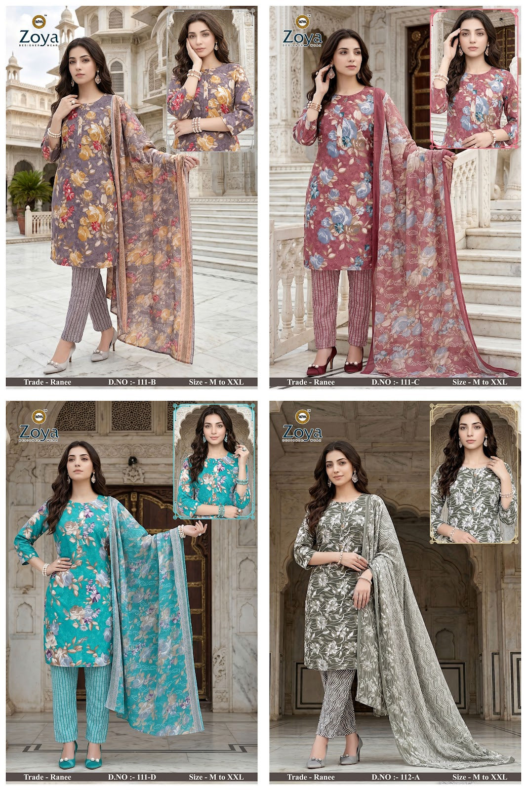 Ranee Zoya Rayon Readymade Pant Style Suits Wholesale Price