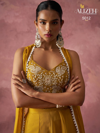 Rang 5012-5013 Alizeh Organza Indo Western Pair Manufacturer