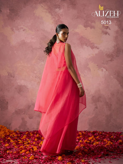 Rang 5012-5013 Alizeh Organza Indo Western Pair Manufacturer