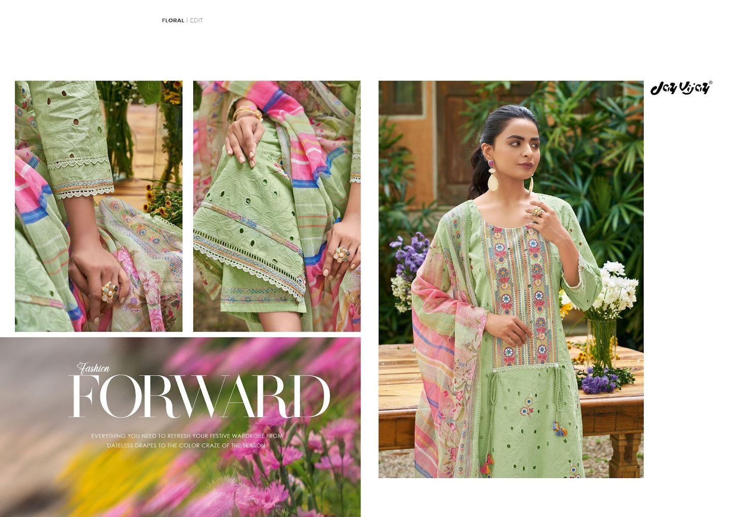 Rang Baari Jay Vijay Cotton Pant Style Suits Exporter Ahmedabad