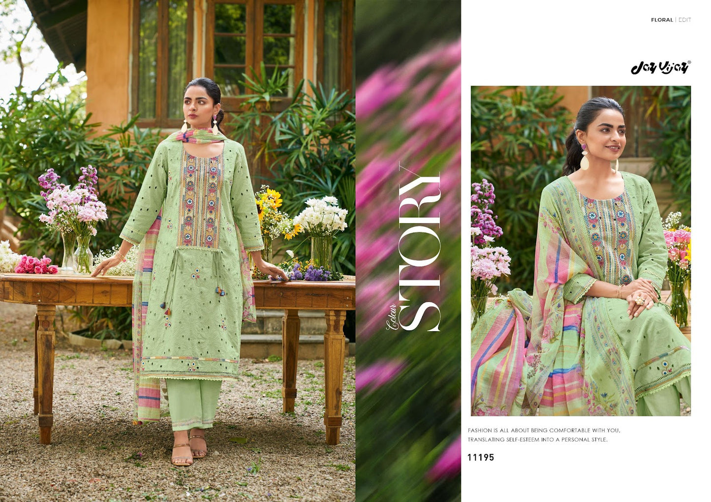 Rang Baari Jay Vijay Cotton Pant Style Suits Exporter Ahmedabad