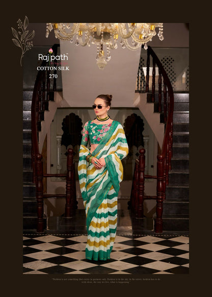 Rang De Basanti Rajpath Linen Cotton Sarees Supplier Ahmedabad