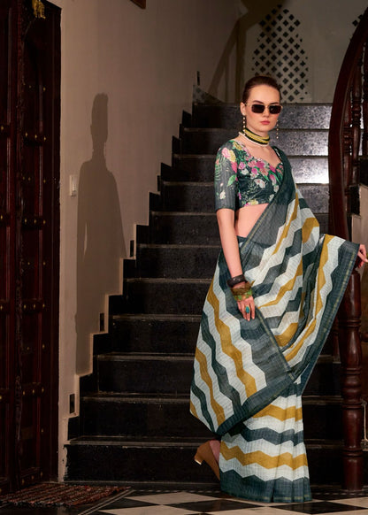 Rang De Basanti Rajpath Linen Cotton Sarees Supplier Ahmedabad