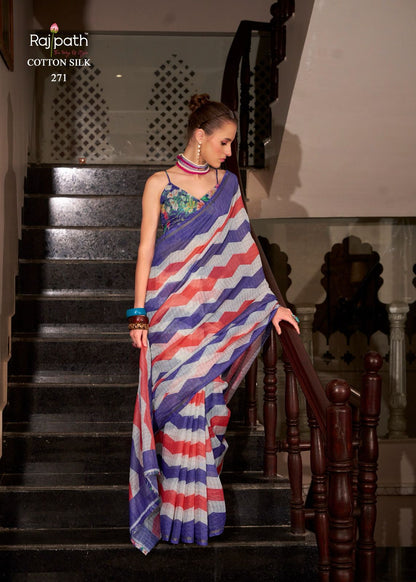 Rang De Basanti Rajpath Linen Cotton Sarees Supplier Ahmedabad
