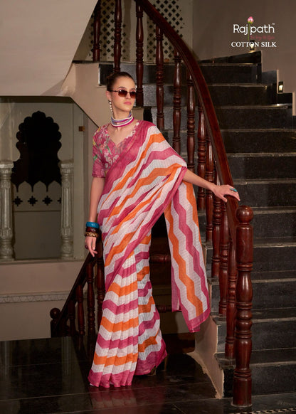 Rang De Basanti Rajpath Linen Cotton Sarees Supplier Ahmedabad