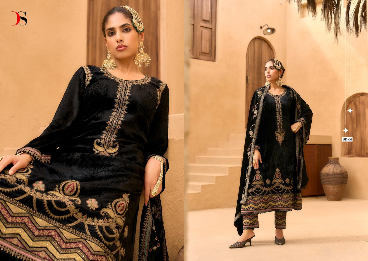 Rang E Bahar Deepsy Viscose Velvet Suits Manufacturer India