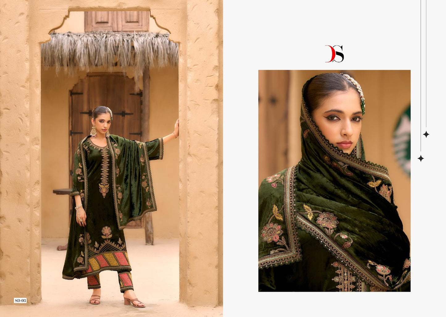Rang E Bahar Deepsy Viscose Velvet Suits Manufacturer India