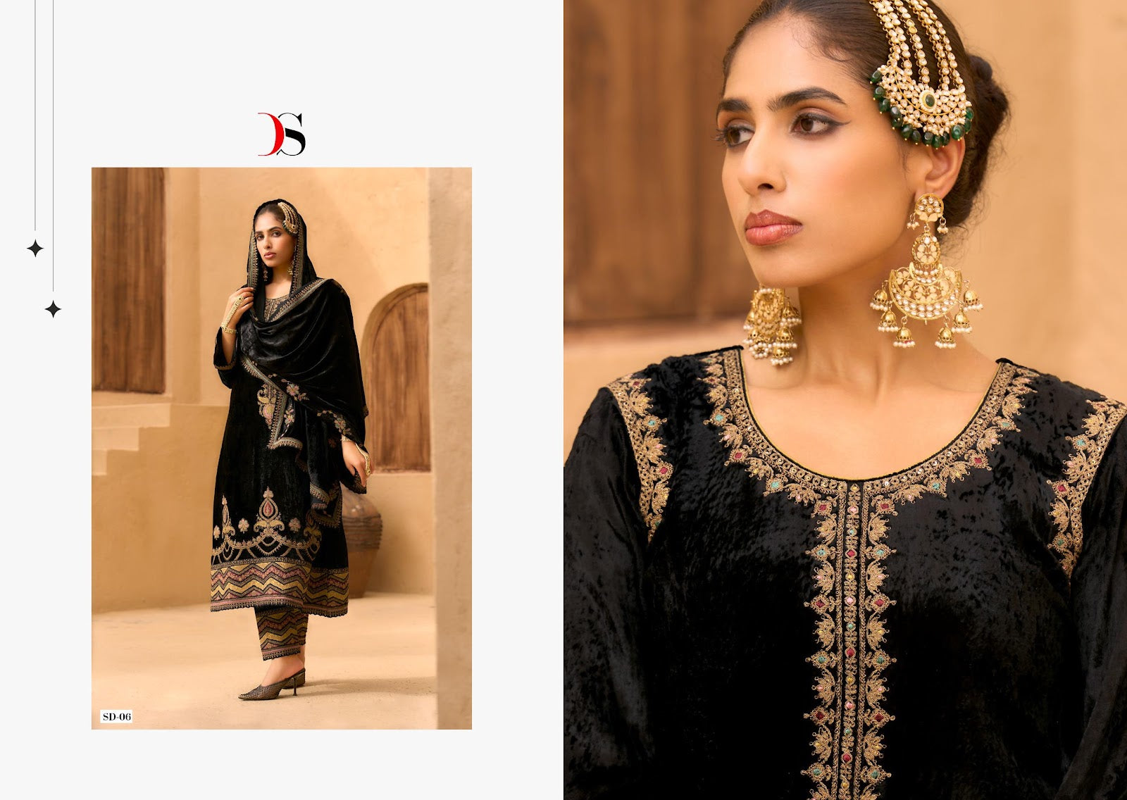 Rang E Bahar Deepsy Viscose Velvet Suits Manufacturer India