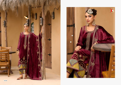 Rang E Bahar Deepsy Viscose Velvet Suits Manufacturer India