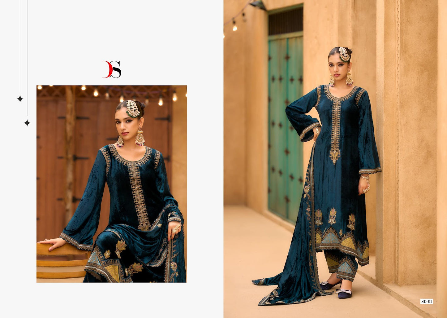 Rang E Bahar Deepsy Viscose Velvet Suits Manufacturer India