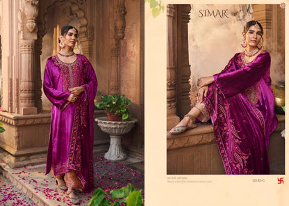 Rang E Ishq Simar Viscose Velvet Suits Wholesaler India