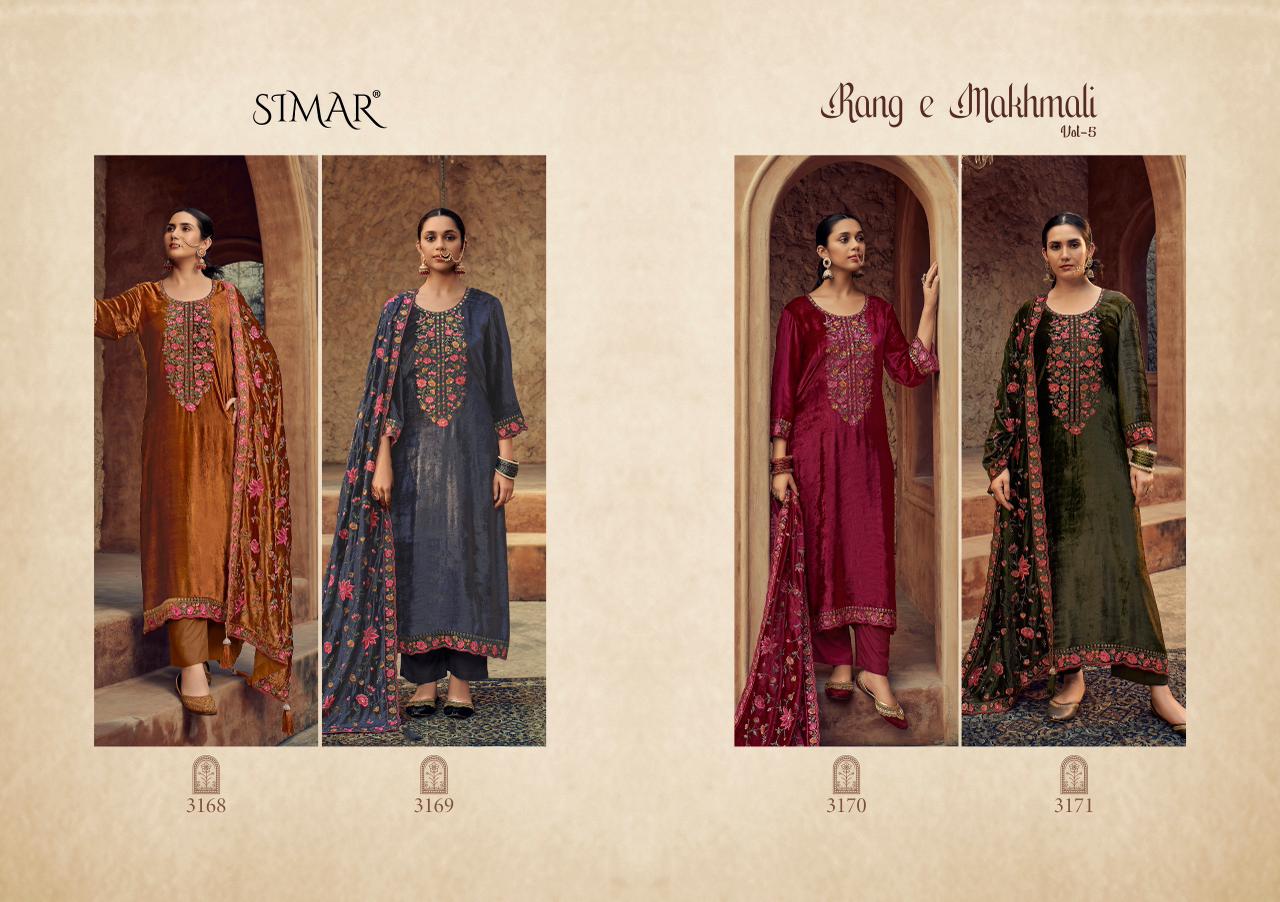 Rang E Makhmali Vol 5 Simar Velvet Suits Exporter