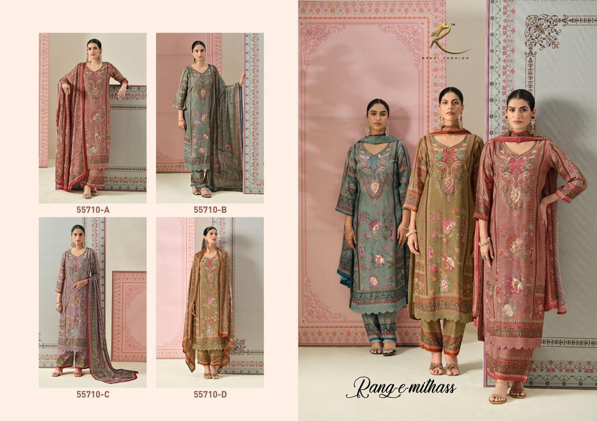 Rang E Mithass 55710 Rakhi Fashion Viscose Modal Plazzo Style Suits Exporter