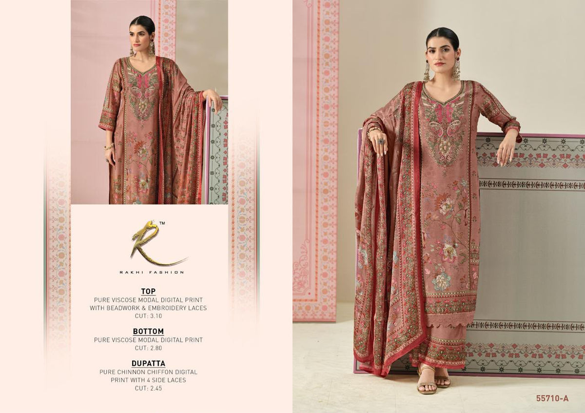 Rang E Mithass 55710 Rakhi Fashion Viscose Modal Plazzo Style Suits Exporter