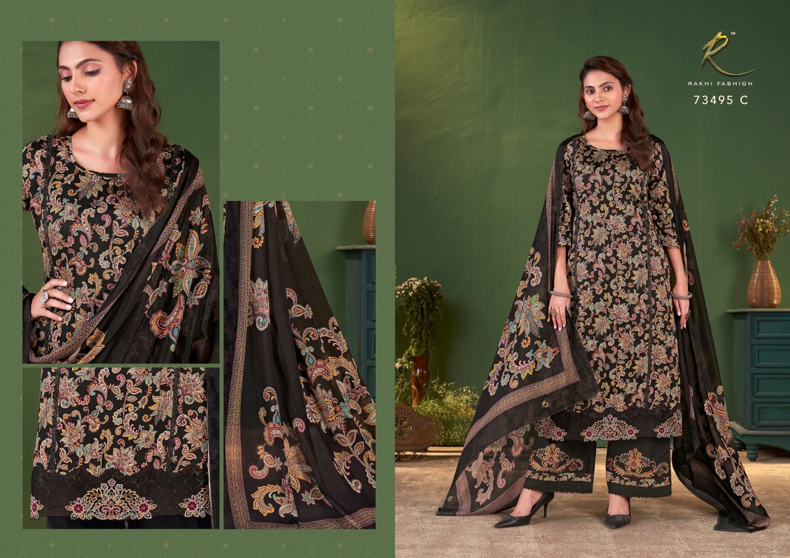 Rang E Noor 73495 Rakhi Fashion Cotton Pakistani Salwar Suits Manufacturer India