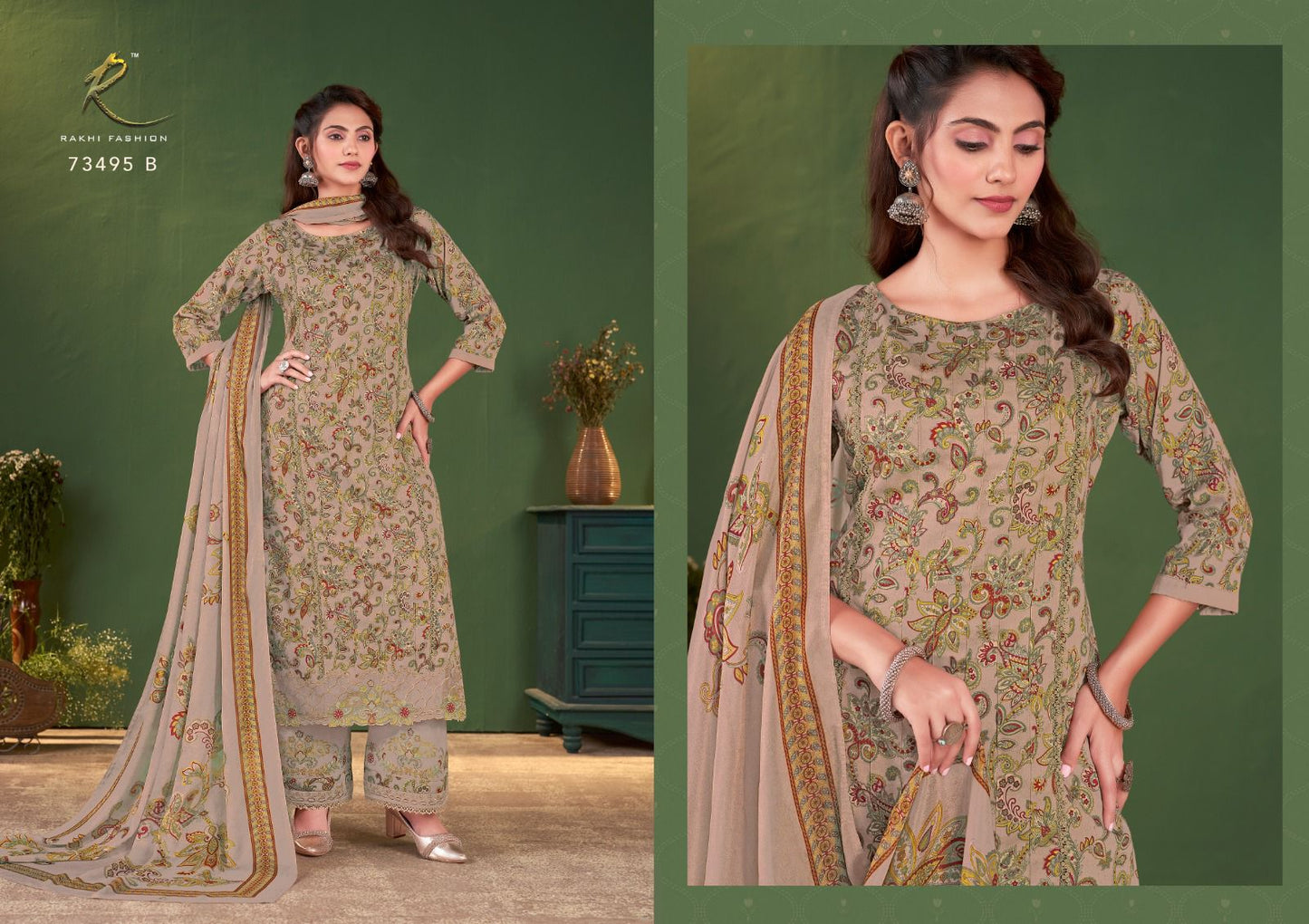 Rang E Noor 73495 Rakhi Fashion Cotton Pakistani Salwar Suits Manufacturer India