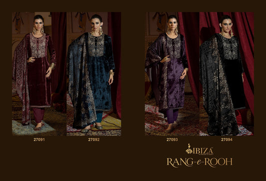 Rang E Rooh Ibiza Viscose Velvet Suits Wholesaler Gujarat