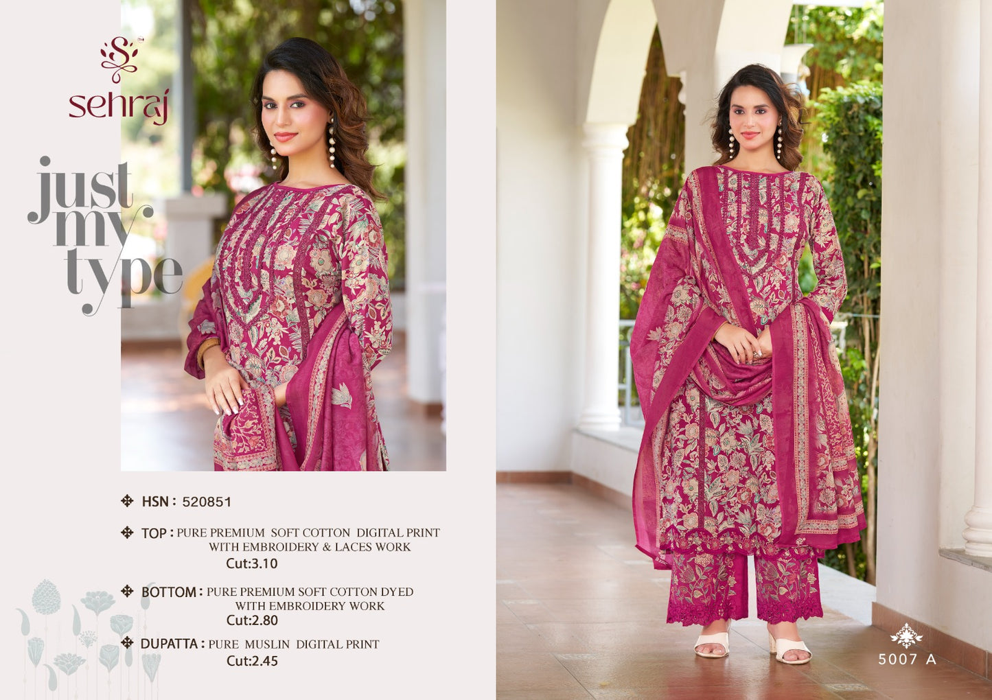 Rang E Summer Sehraj Cotton Plazzo Style Suits Supplier Ahmedabad