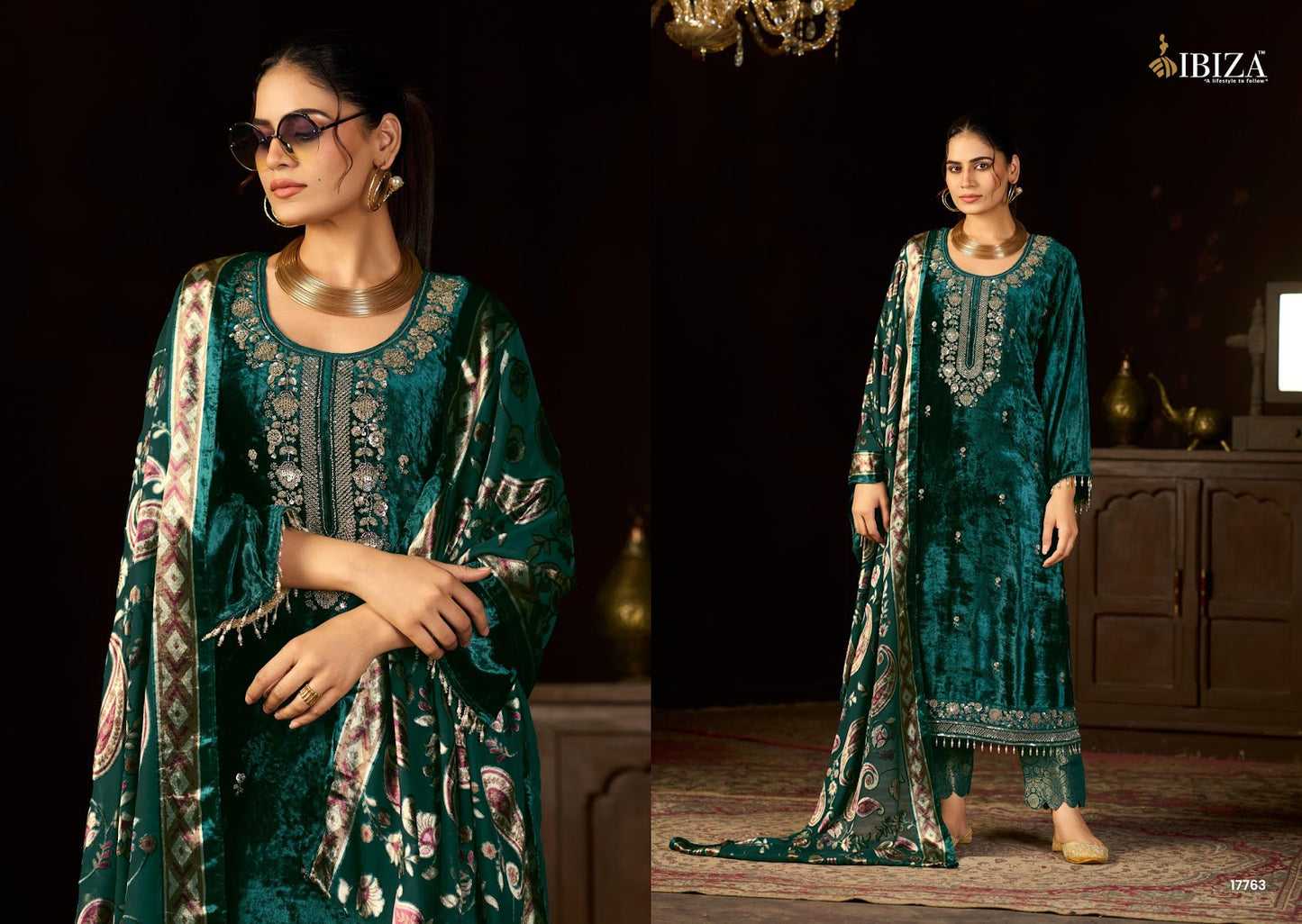 rang e tyauhaar ibiza velvet suits manufacturer ahmedabad
