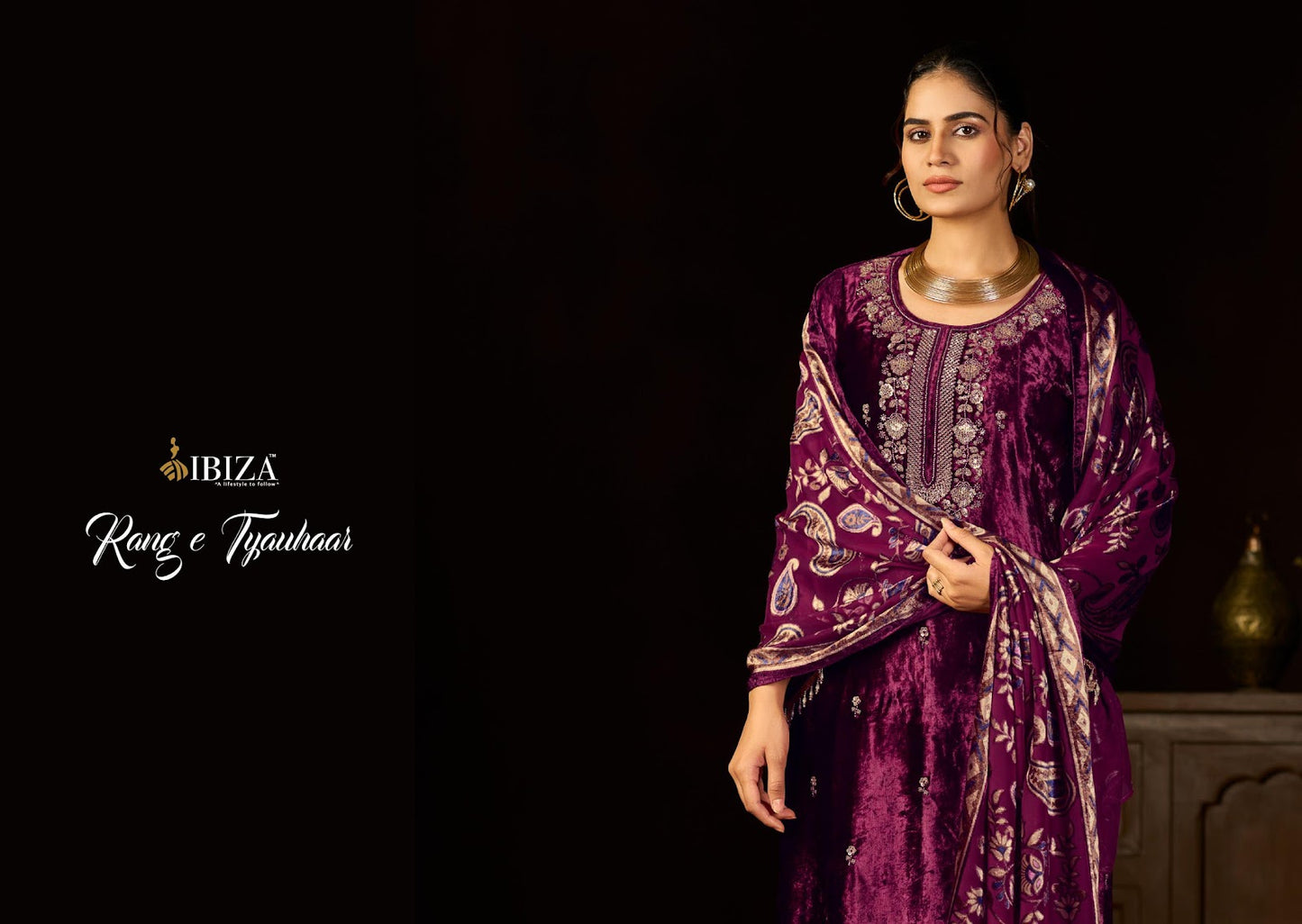 rang e tyauhaar ibiza velvet suits manufacturer ahmedabad